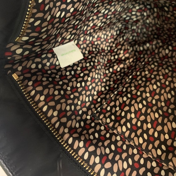 VERA BRADLEY Black Red Trim Handbag Tote Purse Lined Diamond Pattern Large Bag - Picture 13 of 16